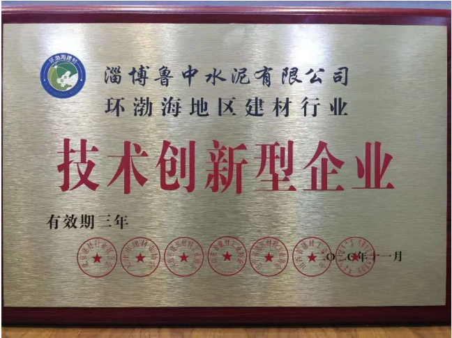魯中水泥榮獲技術創(chuàng)新型企業(yè)榮譽稱號95