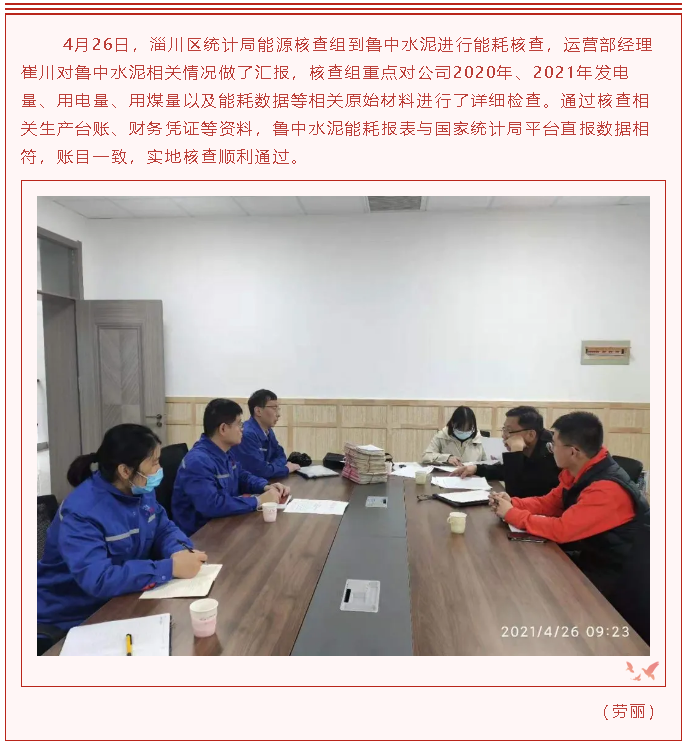 區(qū)統(tǒng)計局到魯中水泥進(jìn)行能耗核查18