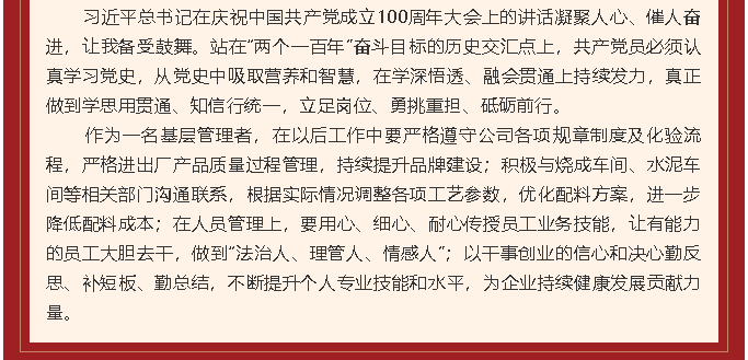 學(xué)習(xí)習(xí)近平慶祝建黨百年講話心得體會（三）90