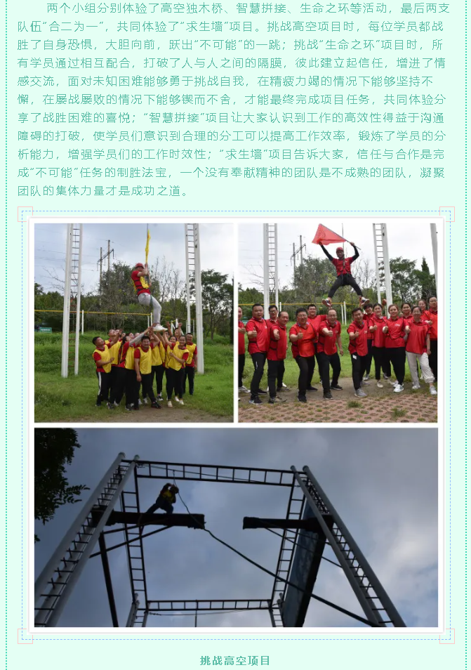 集團(tuán)后備人才班組織戶外拓展和目標(biāo)管理課程培訓(xùn)70